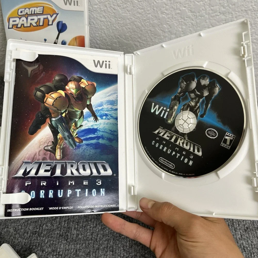 Metroid Primes 3 Corruption - Nintendo Wii - 100% Complete In Box CIB Bundle